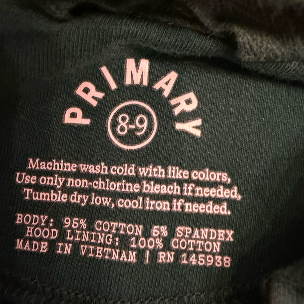 Primary Forest Green Kids Hoodie size 8/9 - Picture 2 of 3